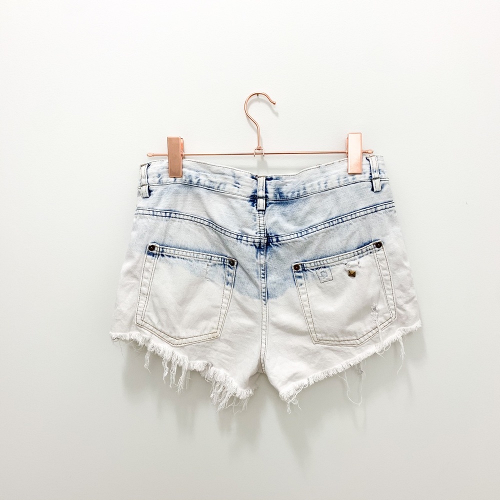 SOLD - ZARA DENIM SHORTS HIGH WAISTED - Picture 8 of 11